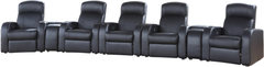 Coaster® Cyrus 7-Piece Black Reclining Living Room Set