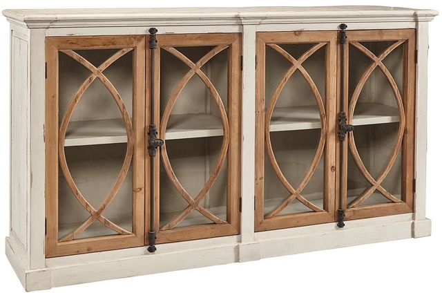 Furniture Classics Grayson Dove/Warm Honey Fretwork Sideboard-0