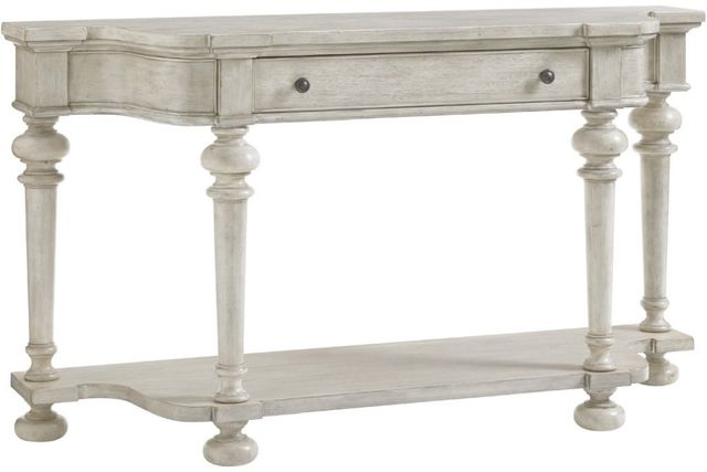 Lexington Home Oyster Bay Timber Point White Console Table-0