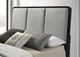 Coaster® Arini Black/Grey Eastern King Panel Bed with Upholstered Headboard-3