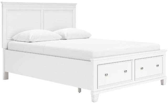 Signature Design by Ashley® Fortman White Queen Panel Storage Bed-0