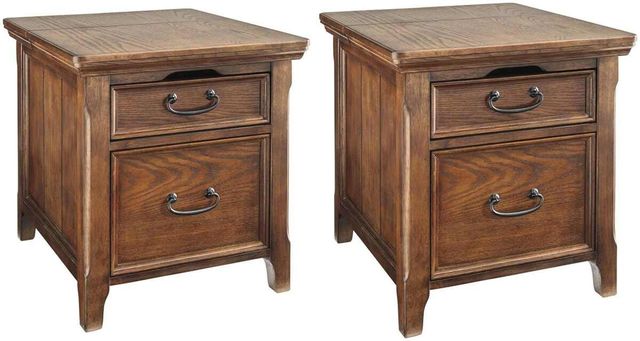 Signature Design by Ashley® Woodboro 2-Piece Dark Brown Living Room Table Set-0