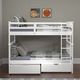Donco Kids White Full/Full Mission Bunkbed with Dual Underbed Drawers-3