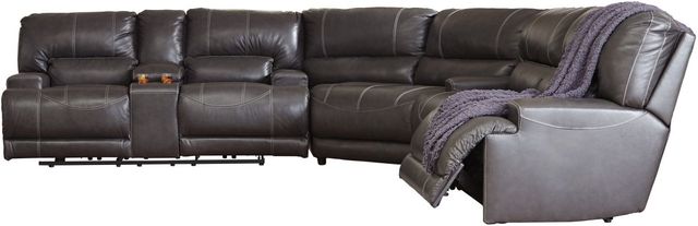 Signature Design by Ashley® McCaskill 3-Piece Gray Reclining Sofa and Loveseat Sectional-0