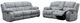 Global Furniture USA U250 2-Piece Gray Manual Reclining Seating Set-0