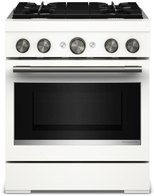 KitchenAid® 30” Porcelain Pro-Style Dual Fuel Gas Range with No Preheat Air Fry Mode-2