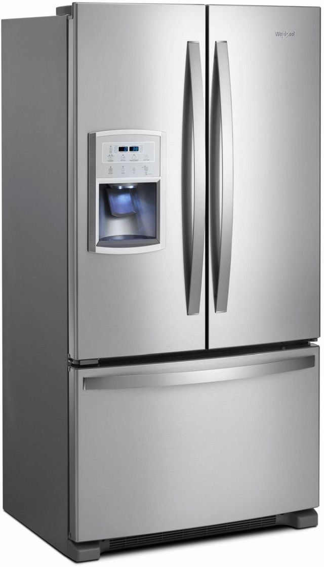 Whirlpool® 36 in. 19.7 Cu. Ft. Counter Depth French Door Refrigerator-Fingerprint Resistant Stainless Steel-3
