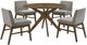 Elements International Weston 5-Piece Smoke/Walnut Round Dining Set-0