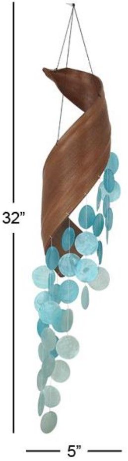 Deco Marche Teal 32" Windchime-1