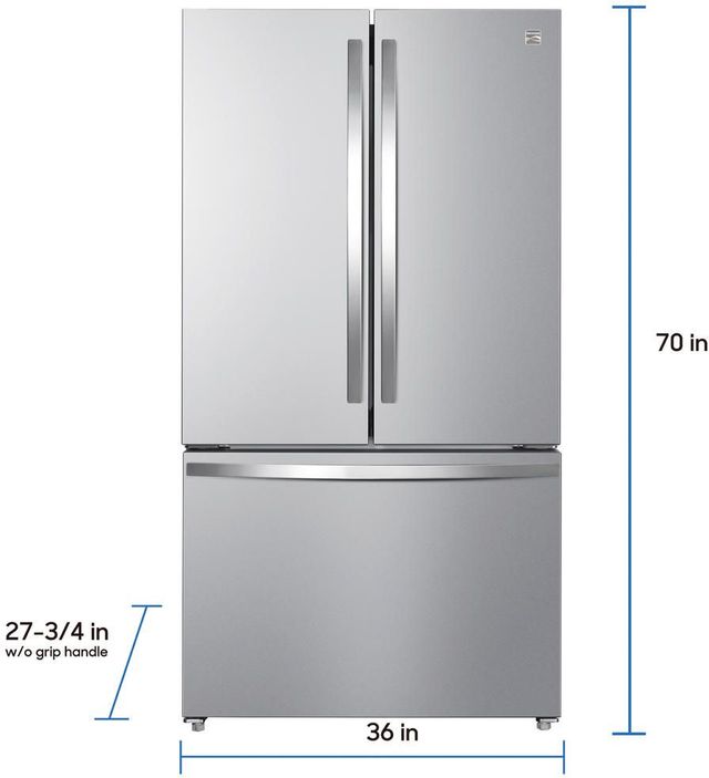Kenmore® 36" 20.3 Cu. Ft. Fingerprint Resistant Stainless Steel Counter Depth French Door Refrigerator-1