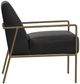 International Furniture Direct Aragon Black/Blacksmithing Gold Accent Chair-3
