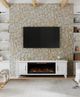 Legends Home Real Cozy Sonoma Jasmine White 78" Fireplace Console-1