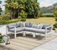 Intercon Nash 4-Piece Buff Aluminum/Fabric Outdoor Sectional Set-1