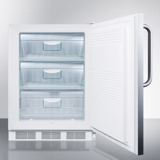 Accucold® 24" 3.5 Cu. Ft. Stainless Steel Upright Freezer-3