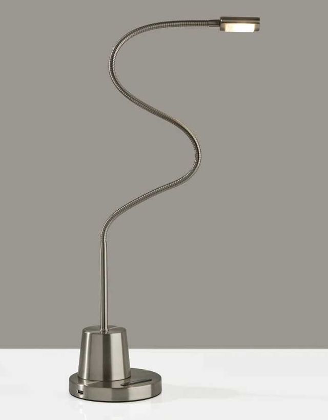 Adesso® Eternity Brushed Steel LED Desk Lamp-4