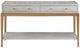 Bassett Mirror Perrine Graphite Gray Console Table with Antique Gold Base-1