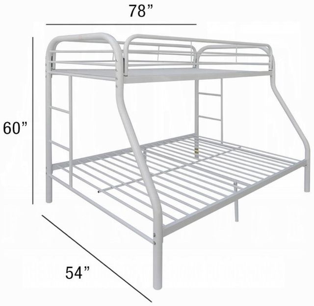 ACME Furniture Tritan White Twin Over Full Youth Bunk Bed-2