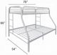 ACME Furniture Tritan White Twin Over Full Youth Bunk Bed-2