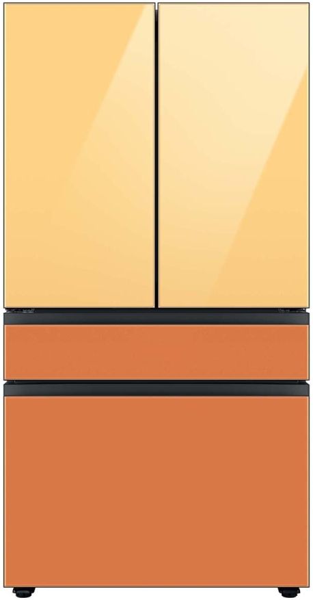 Samsung Bespoke 18" Sunrise Yellow Glass French Door Refrigerator Top Panel-3