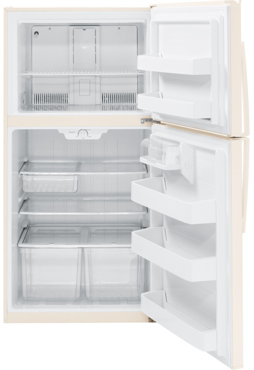 GE® 21.1 Cu. Ft. Bisque Top Freezer Refrigerator