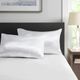 Olliix by Madison Park Essentials Satin 2-Piece White Standard Pillow Case-0