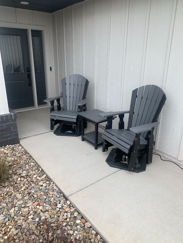 Creekside Classic Back Swivel Glider w/ End Table Set-2