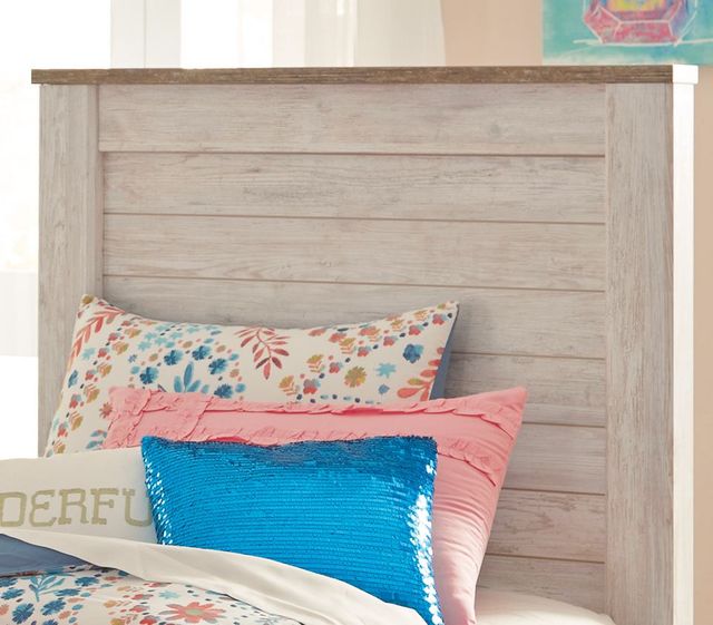 Signature Design by Ashley® Willowton 2-Piece Whitewash Twin Panel Headboard Set-1