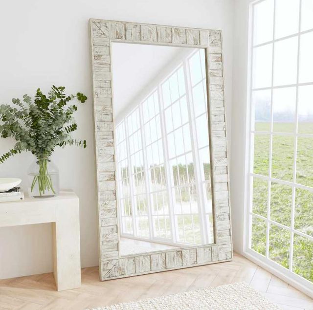 Classic Home Astrid White Floor Mirror-1