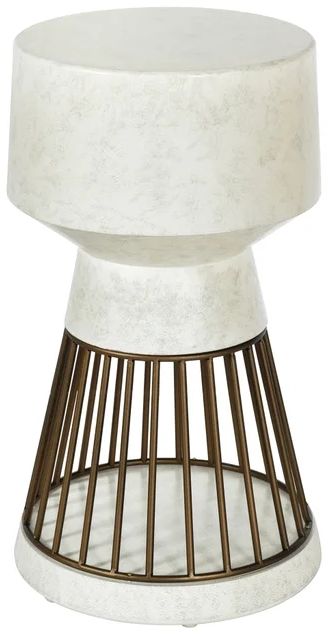 Stylecraft Norman Wyatt Home Cement White Pedestal Table -0