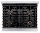 ZLINE Autograph Edition 30" Stainless Steel Pro Style Gas Range with White Matte Door and Matte Black Accents-4