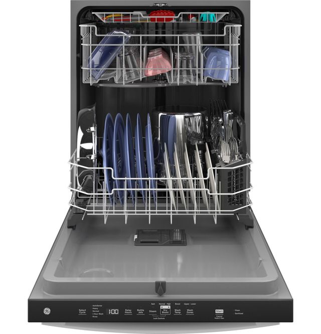 GE® 24" White Built-In Dishwasher with Sanitize Cycle-3