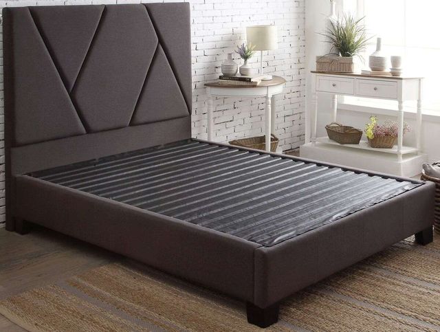 Legends Home Modern Dark Slate Grey Queen Bed