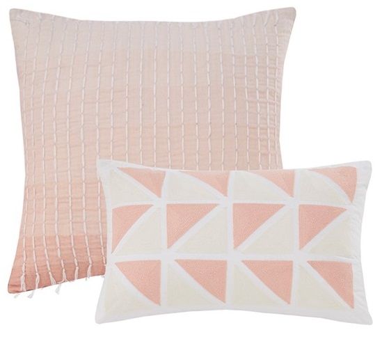 Olliix by Urban Habitat Maren 5 Pieces Ombre Blush King/California King Printed Cotton Gauze Comforter Set-2