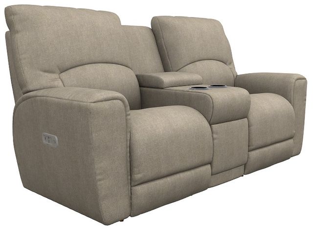 La-Z-Boy® Cassian Birch Power Reclining Loveseat with Console and Headrest-0