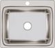 Elkay Lustertone® Classic Lustrous Satin 25" x 22" x 8-1/8" 1-Hole Single Bowl Drop-In Sink-1