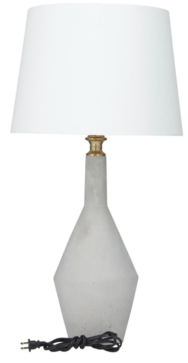 Deco Marche Gray Cement Stone Table Lamp-2