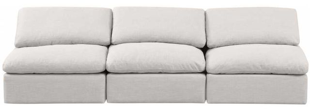 Meridian Furniture Cube 3-Piece Cream 105" Modular Sectional Armless Sofa-1