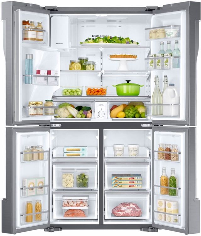 Samsung 28.1 Cu. Ft. Fingerprint Resistant Stainless Steel 4-Door Flex™ French Door Refrigerator-1