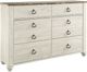 Signature Design by Ashley® Willowton 4-Piece Whitewash King Sleigh Bed Set-2
