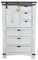 Million Dollar Rustic Brown/White Barn Door Chest-0