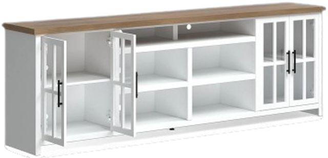 Legends Home Hampton Barnwood/Jasmin White 96" TV Console-0