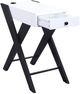 ACME Furniture Fierce White Side Table with Black Base-2