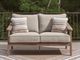 Signature Design by Ashley® Francis Beach Gray/Natural Aluminum/Fabric/Wicker Outdoor Loveseat-1