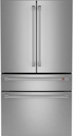 Café™ 36'' 23.2 Cu. Ft. Stainless Steel with Brushed Stainless Handles Smart Counter Depth French Door Refrigerator With Dual Dispense AutoFill Pitcher