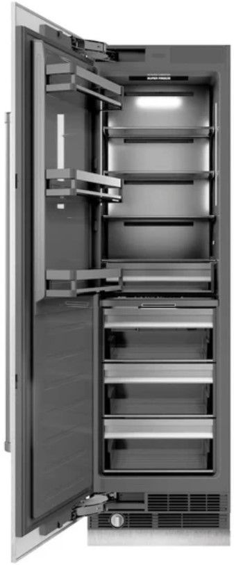 ZLINE 24 in. 12.4 Cu. Ft. Column Freezer in Satin Stainless Steel with Graphite Gray Interior-1