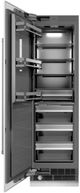 ZLINE 24 in. 12.4 Cu. Ft. Column Freezer in Satin Stainless Steel with Graphite Gray Interior-1