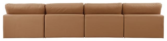 Meridian Furniture Comfy 4-Piece Cognac Modular Sectional Armless Sofa-2