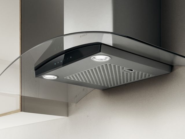 Elica Techne Series Como 30" Stainless Steel with Black Glass Wall Mounted Range Hood-2