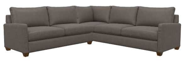 La-Z-Boy® Wilmette 2-Piece Greystone Leather Sectional-0