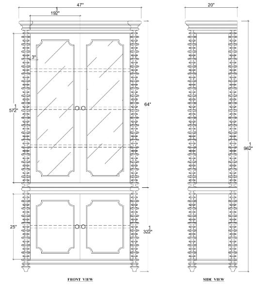 Bramble Customizable Milano Display Cabinet-1